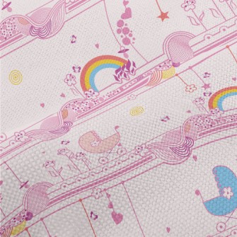 Pink Graceful Strip Graphics Performance Linen