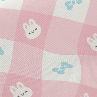 Warm And Cute Rabbit Plaid Twill