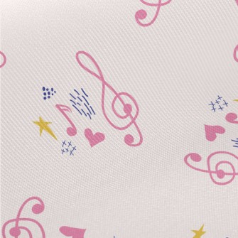 Pink Comfortable Notes Twill