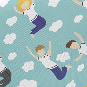 Boys And Girls Jumping In The  Twill