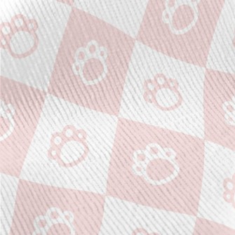 Pink And Cute Foot Grid Standard Corduroy