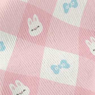 Warm And Cute Rabbit Plaid Standard Corduroy