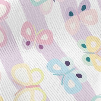 Colorful Butterfly Stripes Standard Corduroy