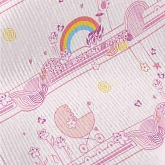 Pink Graceful Strip Graphics Standard Corduroy