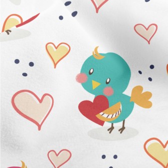 Bird Giving Love Micro Fleece