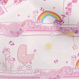 Pink Graceful Strip Graphics Micro Fleece