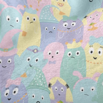 Colorful Monster Pattern Minky