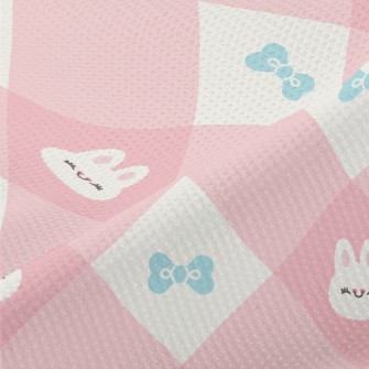 Warm And Cute Rabbit Plaid Piqué