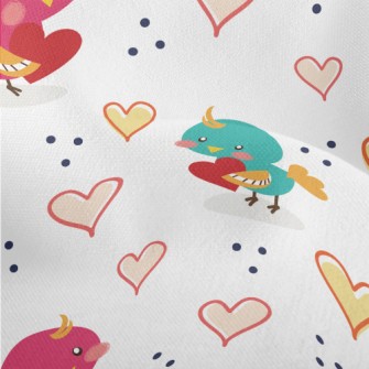 Bird Giving Love Lightweight Performance Linen