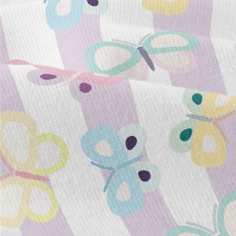 Colorful Butterfly Stripes Modern Jersey