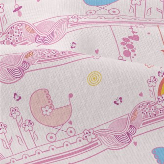 Pink Graceful Strip Graphics Modern Jersey