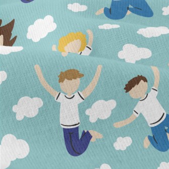 Boys And Girls Jumping In The  Modern Jersey