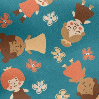 Cute Princesses Jersey Backed Fleece