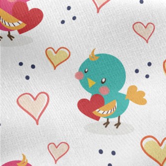 Bird Giving Love Jersey Backed Fleece