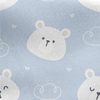 Sleeping Mellow Bear Jersey Backed Fleece