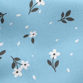 Beautiful Delicate Small Flowe Jersey Backed Fleece