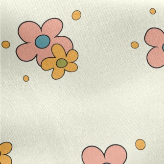 Simple And Plain Little Flower Jersey Backed Fleece