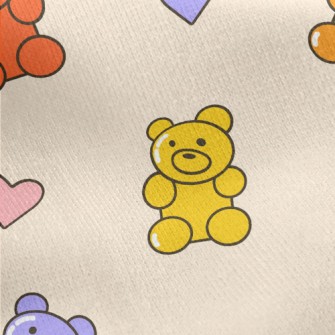Colorful Gummy Bears Jersey Backed Fleece