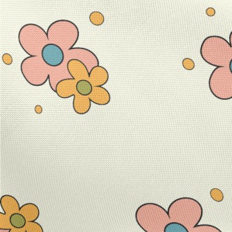Simple And Plain Little Flower Pongee