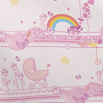 Pink Graceful Strip Graphics Pongee