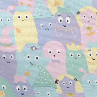 Colorful Monster Pattern Pongee