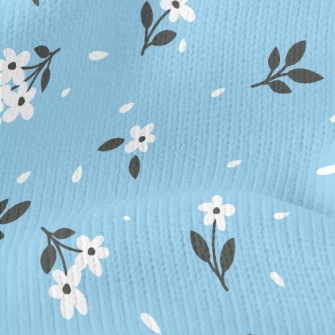 Beautiful Delicate Small Flowe Stretch Jersey