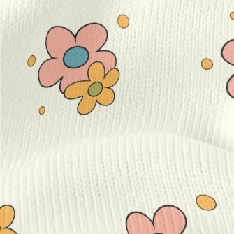 Simple And Plain Little Flower Stretch Jersey