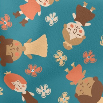 Cute Princesses Lightweight Cotton Poplin
