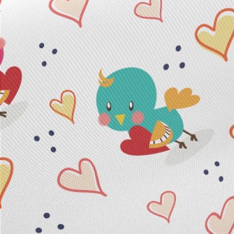 Bird Giving Love Midweight Cotton Poplin