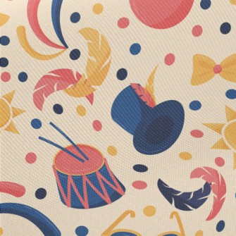 Gorgeous And Noble Hat Pattern Midweight Cotton Poplin