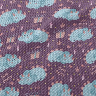 Round And Cute Triceratops Birdseye Piqué