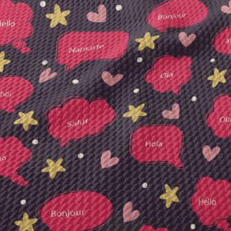 Full Of Love And Dialog Text Birdseye Piqué