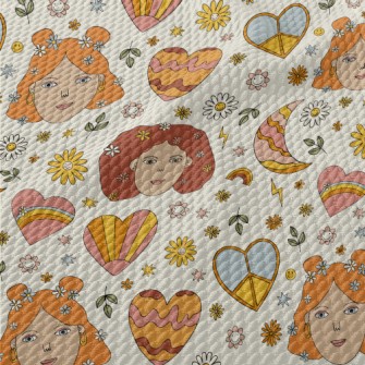 American Realistic Female Head Birdseye Piqué