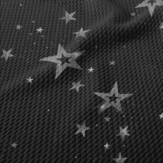 Silver Shining Stars Birdseye Piqué
