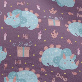 Round And Cute Triceratops Chiffon