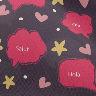 Full Of Love And Dialog Text Chiffon