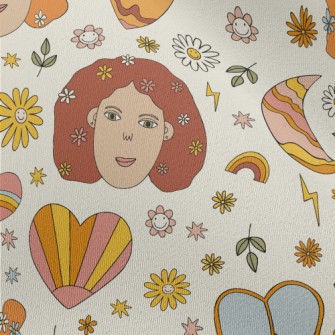 American Realistic Female Head Chiffon