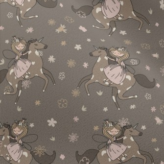 Little Fairy Riding A Unicorn Chiffon