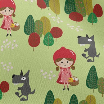 Cute Fairy Tale Little Red Rid Chiffon
