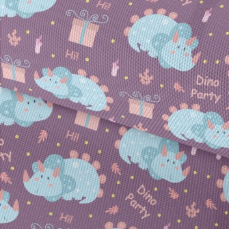 Round And Cute Triceratops Waterproof Oxford