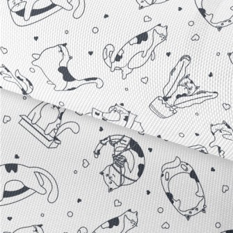 Simple Cute Cats Waterproof Oxford