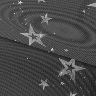 Silver Shining Stars Waterproof Oxford