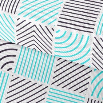 Linear Abstract Lattice Graphi Waterproof Oxford