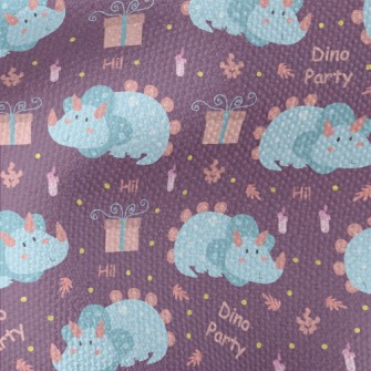 Round And Cute Triceratops Waterproof Canvas