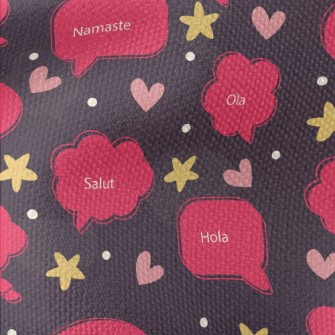 Full Of Love And Dialog Text Waterproof Canvas