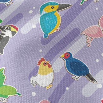 Cute And Cute Birds Waterproof Canvas