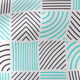 Linear Abstract Lattice Graphi Waterproof Canvas
