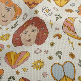 American Realistic Female Head Athletic Mesh Flat Back