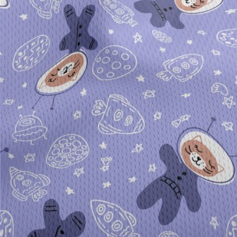Cat Floating In Space Athletic Mesh Flat Back