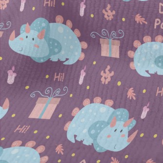 Round And Cute Triceratops Terry